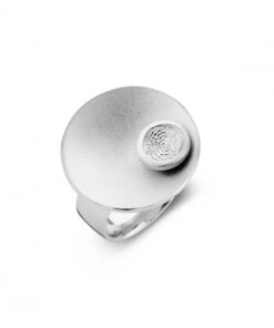 Sphere 1 Round Silver 25mm - fingerprint-jewellery